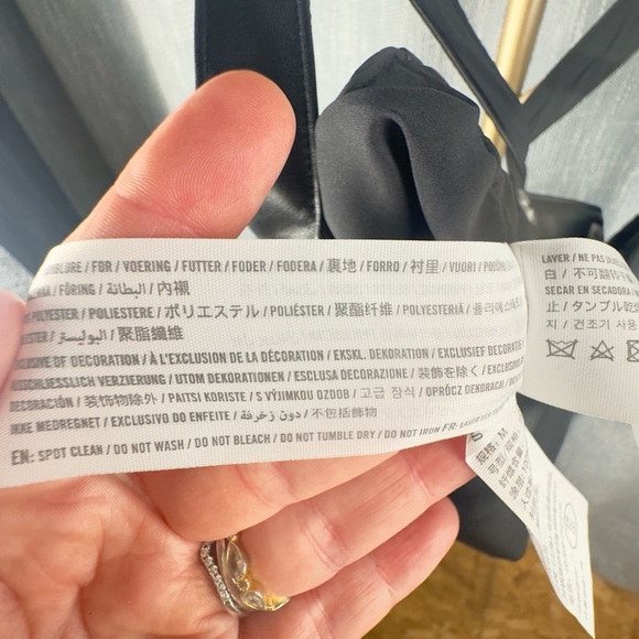 Abercrombie & Fitch Black Convertible faux leather Fitted Bustier Tank medium - Picture 9 of 11